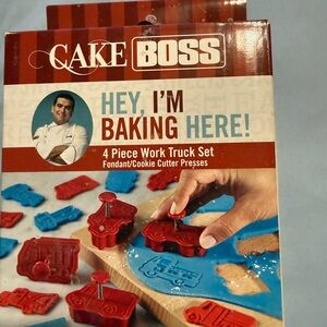 Cake Boss Red Work Truck Cookie Cutter Set